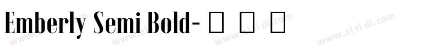 Emberly Semi Bold字体转换